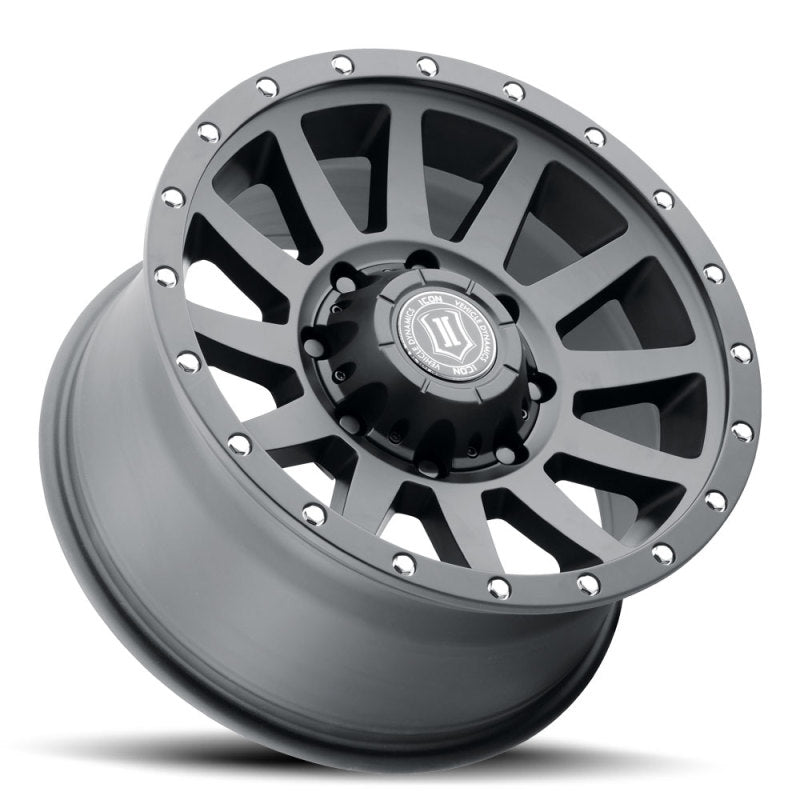 Icon Alloys Compression HD Sat Black Wheel - 18x9/8x180/12mm/5.5in BS - Mammoth Racing -