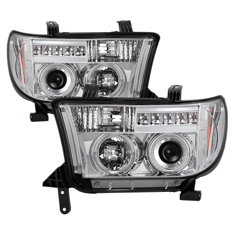 Spyder Toyota Tundra 07-13 Projector Headlights LED Halo LED Chrm PRO-YD-TTU07-HL-C - Mammoth Racing -