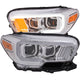 ANZO 2016-2017 Toyota Tacoma Projector Headlights w/ Plank Style Design Chrome w/ Amber - Mammoth Racing -