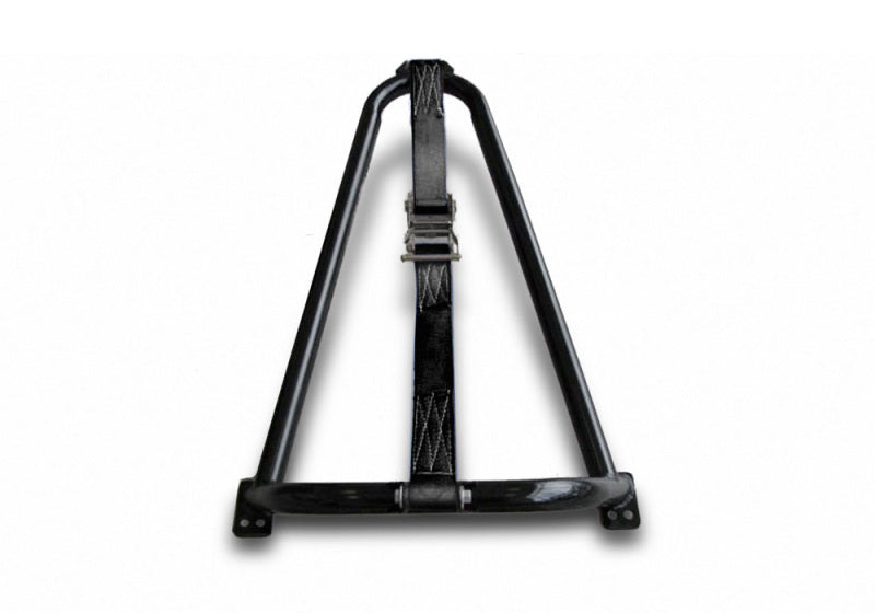 N-Fab Bed Mounted Tire Carrier Universal - Gloss Black - Black Strap - Mammoth Racing -