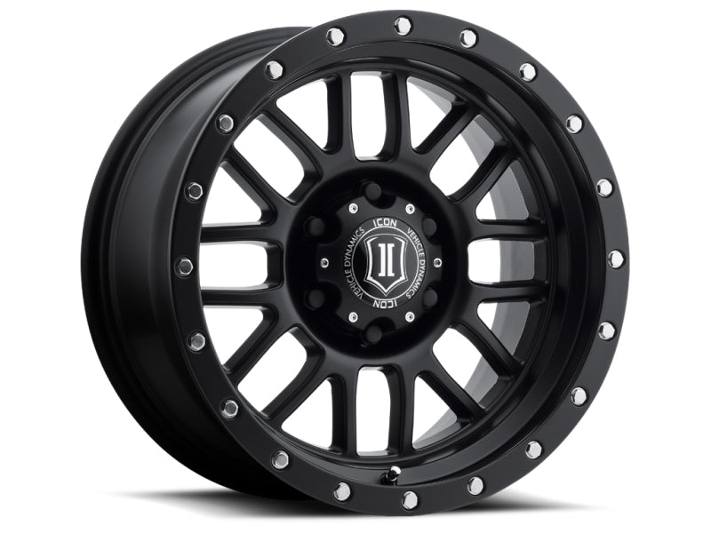 Icon Alpha 17x8.5 6x135 6mm Offset 5in BS 87.1mm Bore Satin Black Wheel - Mammoth Racing -