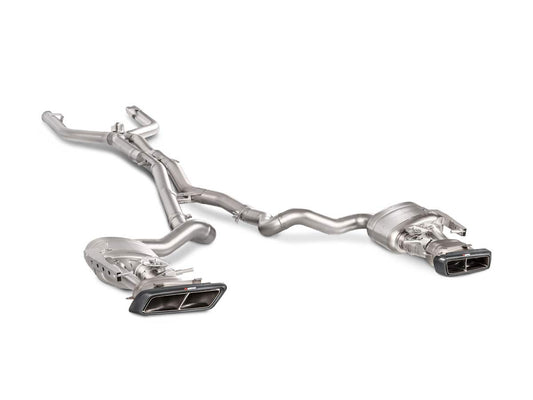 Akrapovic 16-17 AMG C63 Coupe Evolution Line Cat Back (Titanium) w/ Carbon Tips (Req. Link Pipe)