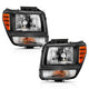 ANZO 2007-2012 Dodge Nitro Crystal Headlight Black Amber - Mammoth Racing -