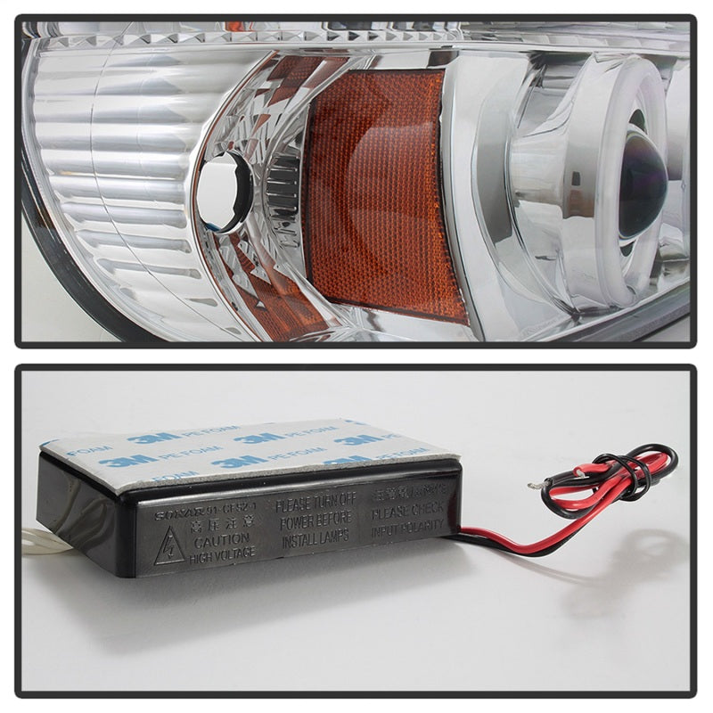 Spyder Ford Explorer 95-01 1PC Projector Headlights LED Halo Chrm PRO-YD-FEXP95-HL-1PC-C - Mammoth Racing -
