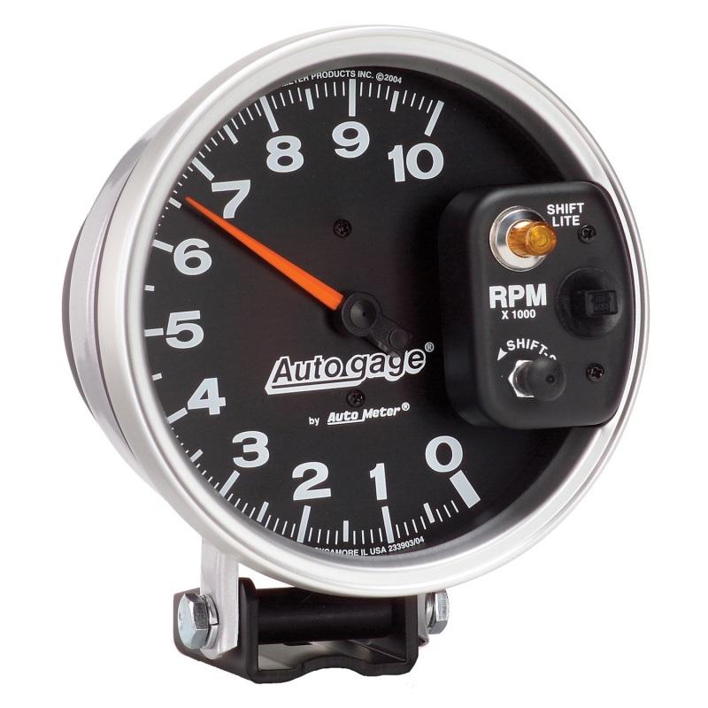 Autometer AutoGage 5in / 10k RPM / Pedestal Mount Black Tachometer w/ Shift Light - My Store