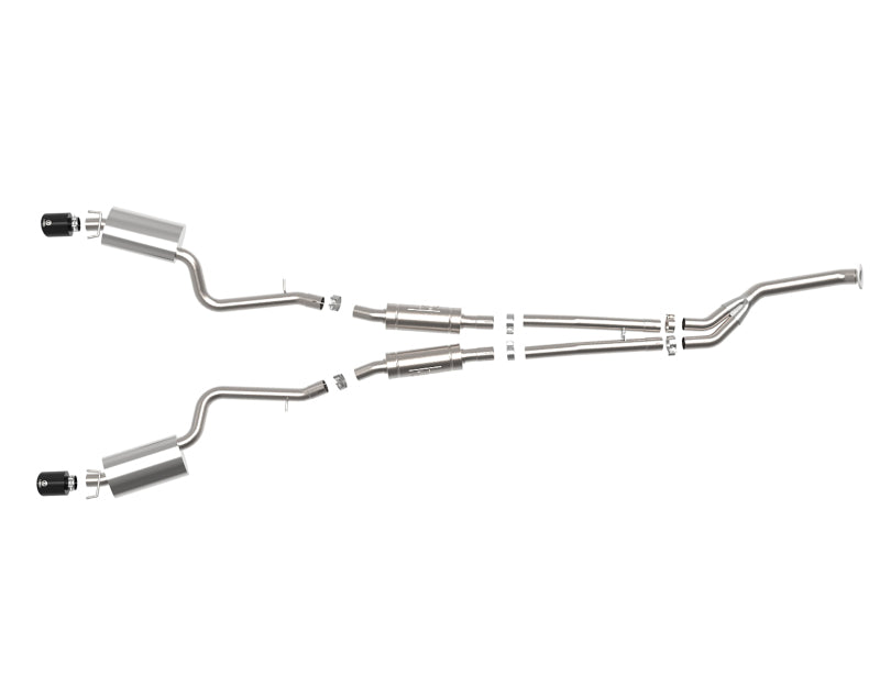 aFe POWER Takeda 16-17 Lexus IS200t L4-2.0L (t) 2.5in-3in 304 SS CB Exhaust w/ Black Tips - Mammoth Racing -
