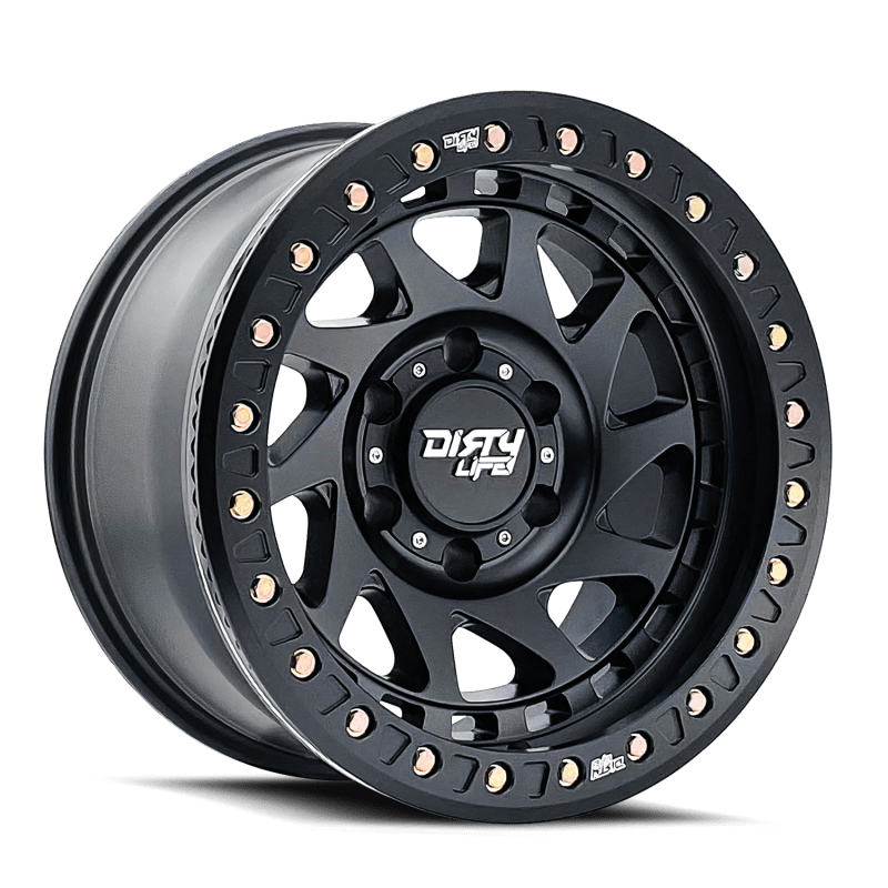 Dirty Life 9313 Enigma Race 17x9 / 5x127 BP / -12mm Offset / 78.1mm Hub Matte Black Wheel - Mammoth Racing -