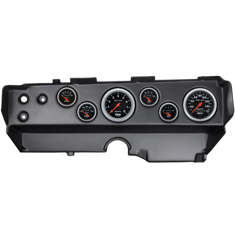 Autometer Sport-Comp 70-74 E-Body/Cuda/Challenger Dash Kit 6pc Tach / MPH / Fuel / Oil / Wtmp / Volt - My Store