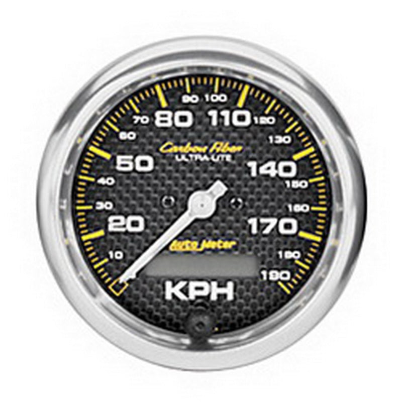 Autometer Carbon Fiber 85.7mm 190 KPH Range Speedometer Elect. Programmable Gauge - My Store