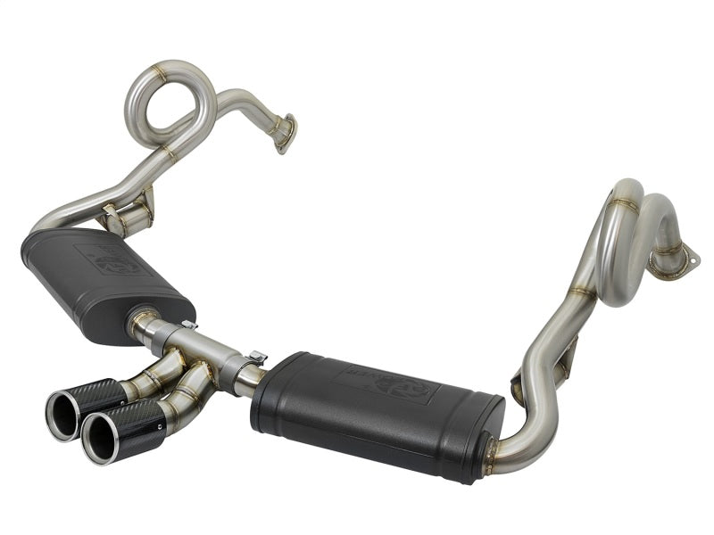 aFe MACHForce-Xp 2in 304 SS Cat-Back Exhaust w/Carbon Fiber Tips 13-16 Porsche Boxster 2.7L/3.4L - Mammoth Racing -