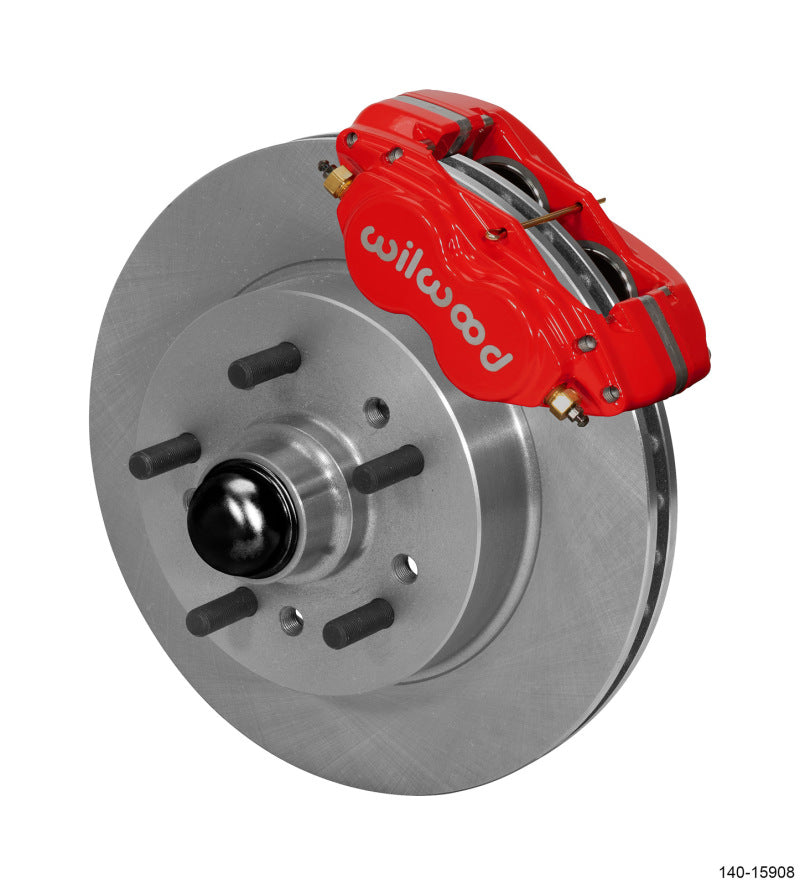 Wilwood Forged Dynalite Pro Front Kit 11.00in One Piece HP Hub and Rotor - Red - My Store