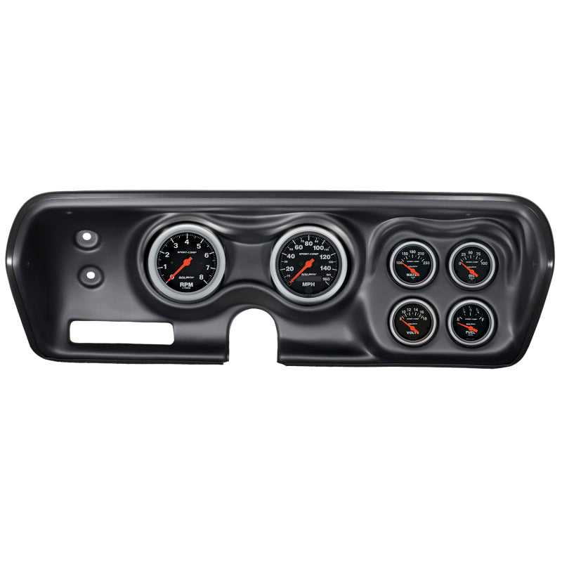 Autometer Sport-Comp 71-74 Charger/ Gtx/ Road Runner Dash Kit 6pc Tach/MPH/Fuel/Oil/WTMP/Volt - My Store