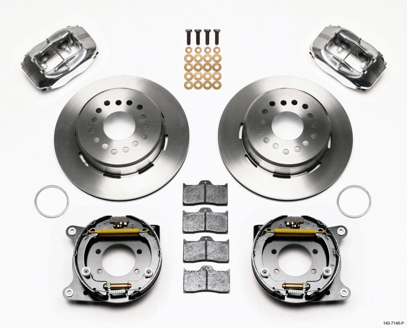 Wilwood Forged Dynalite P/S Park Brake Kit Polished Ford 8.8 w/2.5in Offset-5 Lug - My Store