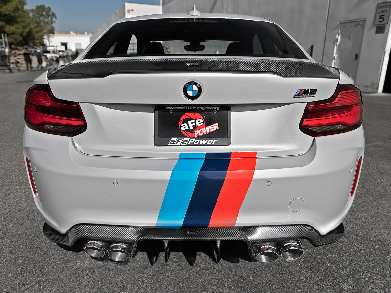aFe MACHForce XP Exhausts Cat-Back SS 19-21 BMW M2 Competition L6-3.0L w/Carbon Tips - Mammoth Racing -