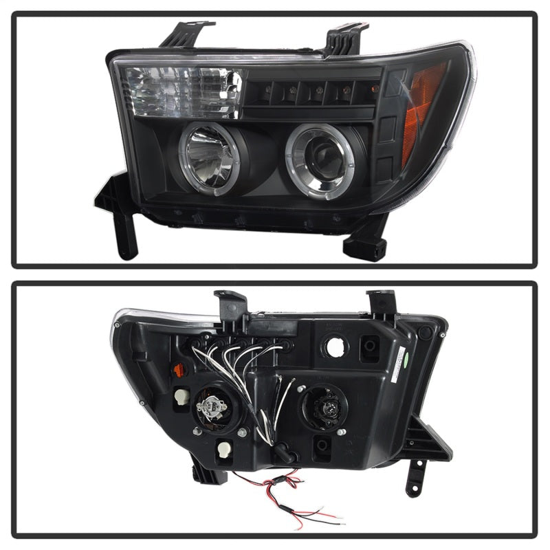 Spyder Toyota Tundra 07-133 Projector Headlights LED Halo LED Blk PRO-YD-TTU07-HL-BK - Mammoth Racing -