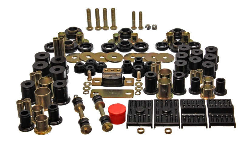 Energy Suspension 67-69 Chevrolet Camaro (w/multi leaf springs) Black Hyper-flex Master Bushing Set - Mammoth Racing -