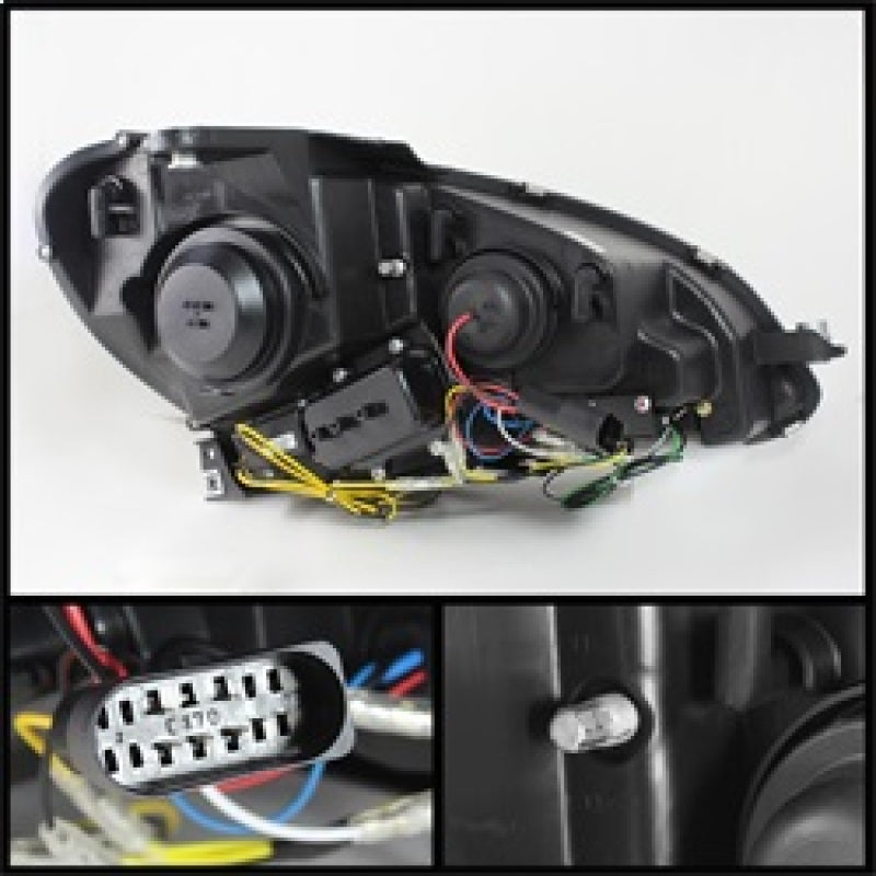 Spyder Mercedes Benz W204 C-Class 12-13 Projector Halogen Model- DRL Chrm PRO-YD-MBW20412-DRL-C - Mammoth Racing -