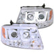 ANZO 2004-2008 Ford F-150 Projector Headlights w/ U-Bar Chrome - Mammoth Racing -