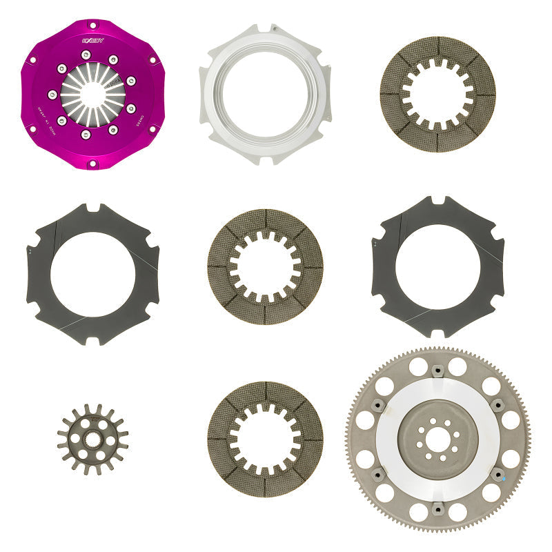Exedy 1990-1996 Nissan 300zx Turbo V6 Hyper Triple Carbon-R Clutch Rigid Disc Push Type Cover - Mammoth Racing -