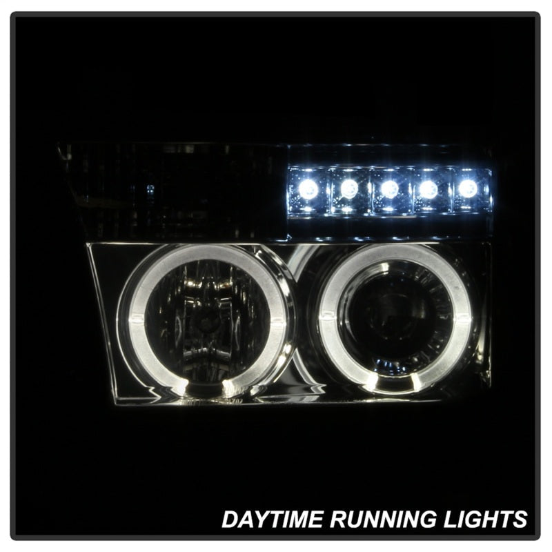 Spyder Toyota Tundra 07-13 Projector Headlights LED Halo LED Smke PRO-YD-TTU07-HL-SM - Mammoth Racing -