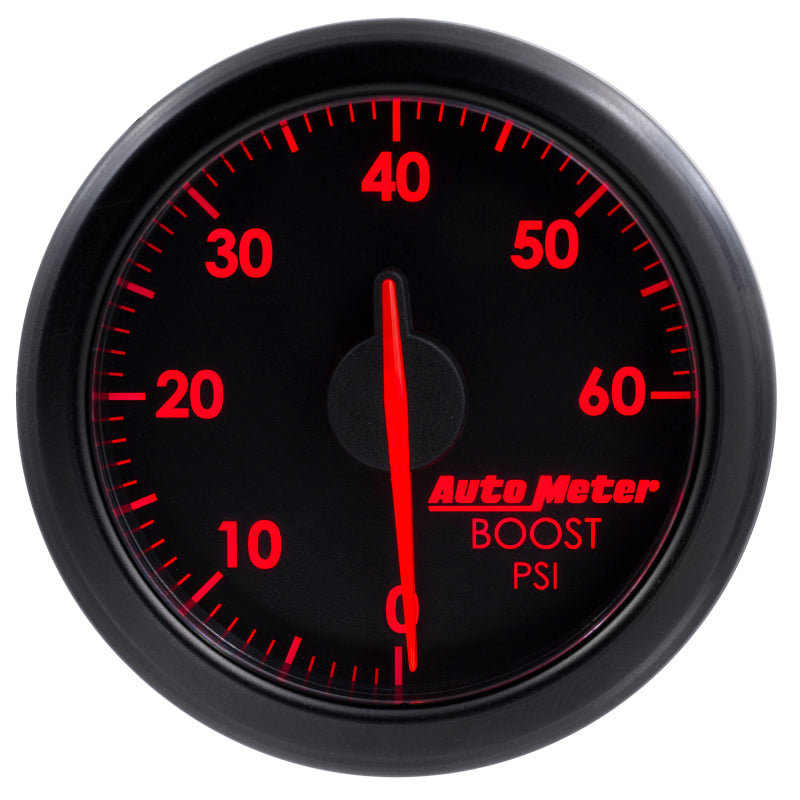 Autometer Airdrive 2-1/6in Boost Gauge 0-60 PSI - Black - My Store