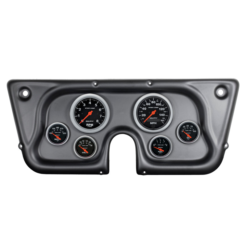 Autometer Sport-Comp 67-72 Chevy Truck C/K/K5/Suburban Dash Kit 6pc Tach/MPH/Fuel/Oil/WTMP/Volt - My Store