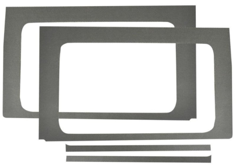 DEI 2018-Up Jeep Wrangler JL 4-Door Leather Look Rear Side Window Trim Kit 4-pc - Gray - Mammoth Racing -