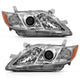 ANZO 2007-2009 Toyota Camry Projector Headlight Chrome Amber (OE Replacement) - Mammoth Racing -