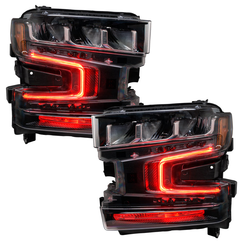 Oracle 19-21 Chevy Silverado 1500 RGB+W Headlight DRL Upgrade Kit - ColorSHIFT 2 - Mammoth Racing -
