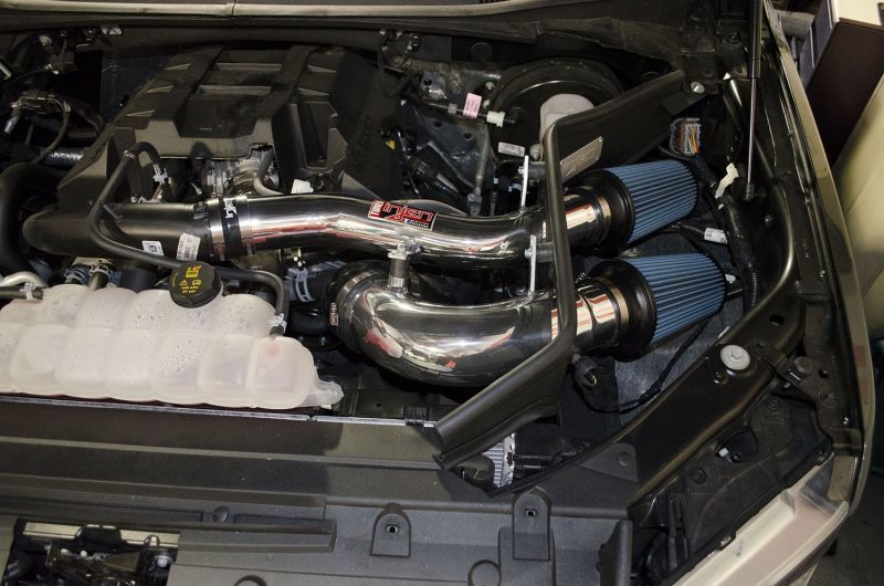 Injen 2015+ Ford F-150 V6 2.7L/3.5L EcoBoost Wrinkle Black Short Ram Intake (Includes Heat Shield) - Mammoth Racing -