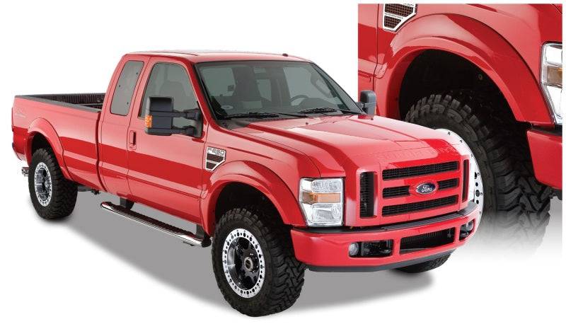 Bushwacker 08-10 Ford F-250 Super Duty Styleside OE Style Flares 4pc 81.0/96.0in Bed - Black - Mammoth Racing -
