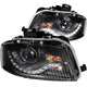 ANZO 2006-2008 Audi A3 Projector Headlights Black (R8 LED Style) - Mammoth Racing -