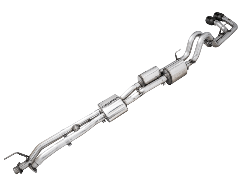 AWE 16-22 Toyota Tacoma 0FG Catback Exhaust w/ BashGuard - Dual Diamond Black Tips - My Store