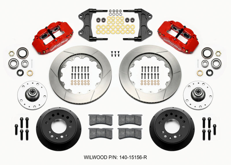 Wilwood Narrow Superlite 6R Front Hub Kit 14.00in Red WWE ProSpindle (5x4.75in 5x5.00in Hub) - My Store