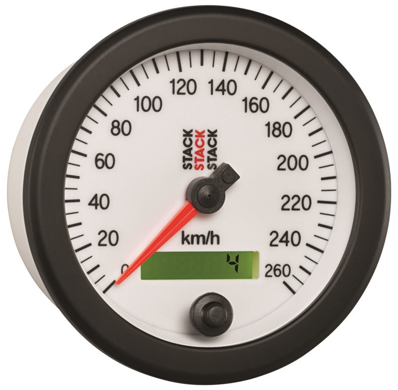 Autometer Stack Instruments 88mm 0-260 Km/h Programmable Speedometer - White - My Store