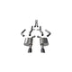 Corsa 15-16 Dodge Charger SRT/Scat Pack/R/T 6.4L Black Xtreme Cat-Back Exhaust - Mammoth Racing -