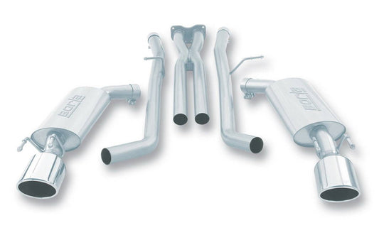 Borla 05-06 Pontiac GTO Coupe 2dr 6.0L 8cyl AT/MT 4spd/6spd RWD SS Catback Exhaust w/ inXin Pipe - Mammoth Racing -
