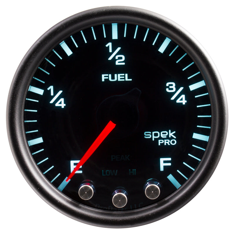 Autometer Spek-Pro Gauge Fuel Level 2 1/16in 0-270 Programmable Blk/Smoke/Blk - My Store