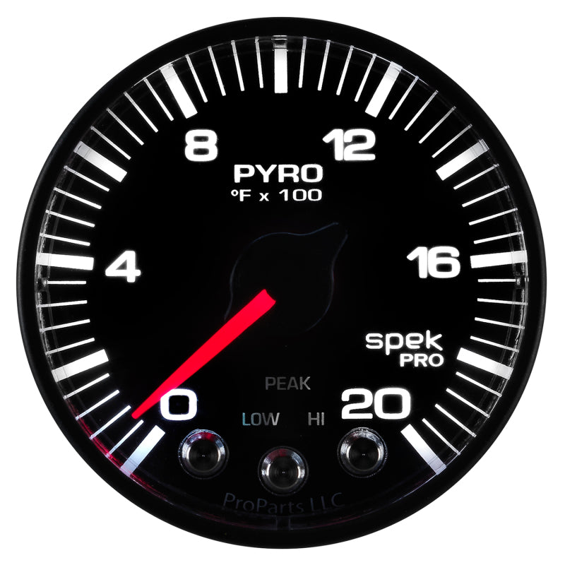 Autometer Spek-Pro 52.4mm 0-2000f Digital Stepper Motor Pyrometer Gauge - My Store