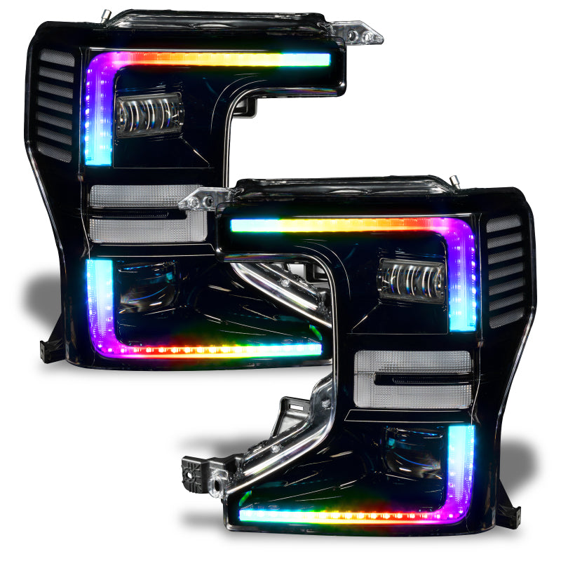 Oracle 20-22 Ford F-250/350 Super Duty Dynamic ColorSHIFT Headlight DRL Upgrade Kit w/Switchback - Mammoth Racing -