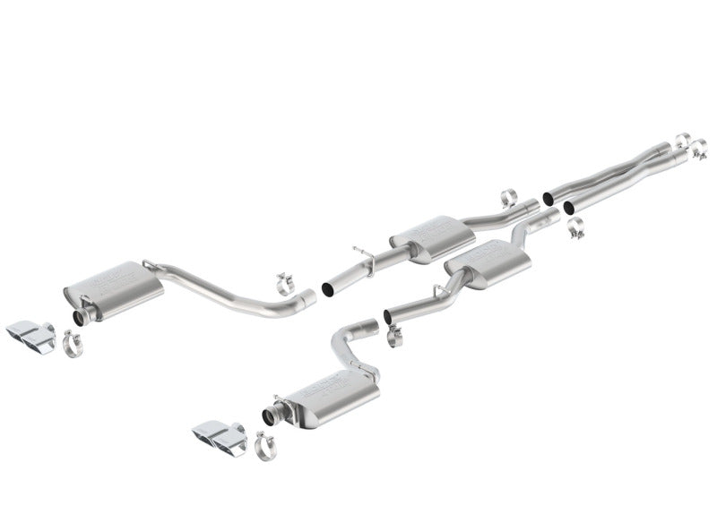 Borla 15-16 Dodge Challenger R/T 5.7L Dual Rectangle Angle Cut Dual Split Rear Exit ATAK Exhaust - My Store