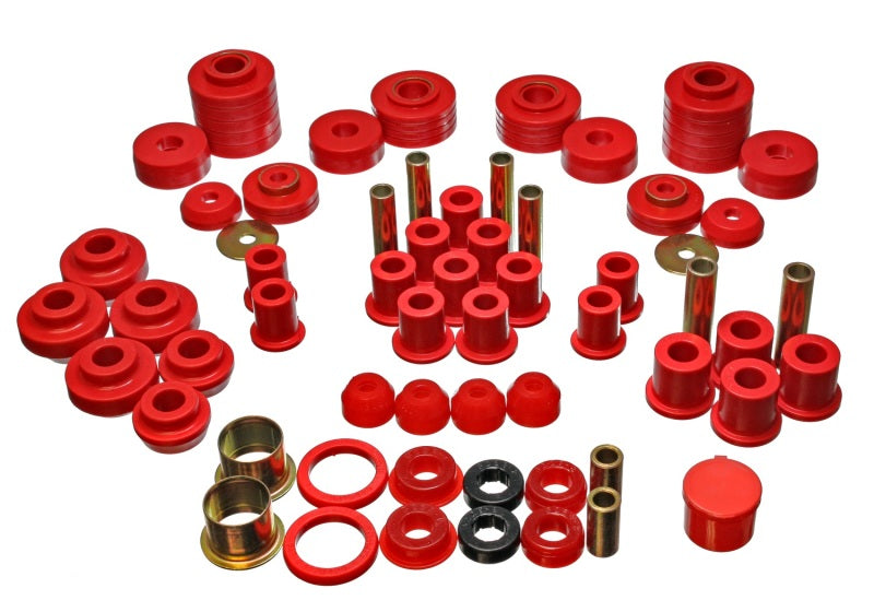 Energy Suspension 80-96 Ford F150 Std/Extra Cab Pickup Red Hyper-Flex Master Bushing Set - My Store