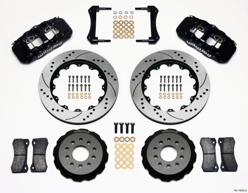 Wilwood Aero6 Front Hat Kit 14.00 Drilled 2005-2014 Mustang - Mammoth Racing -