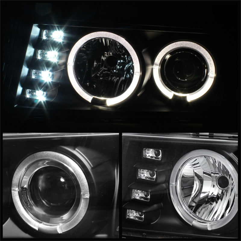 Spyder Chevy Colorado 04-12 Projector Headlights Halogen- LED Halo Blk PRO-YD-CCO04-HL-BK - Mammoth Racing -