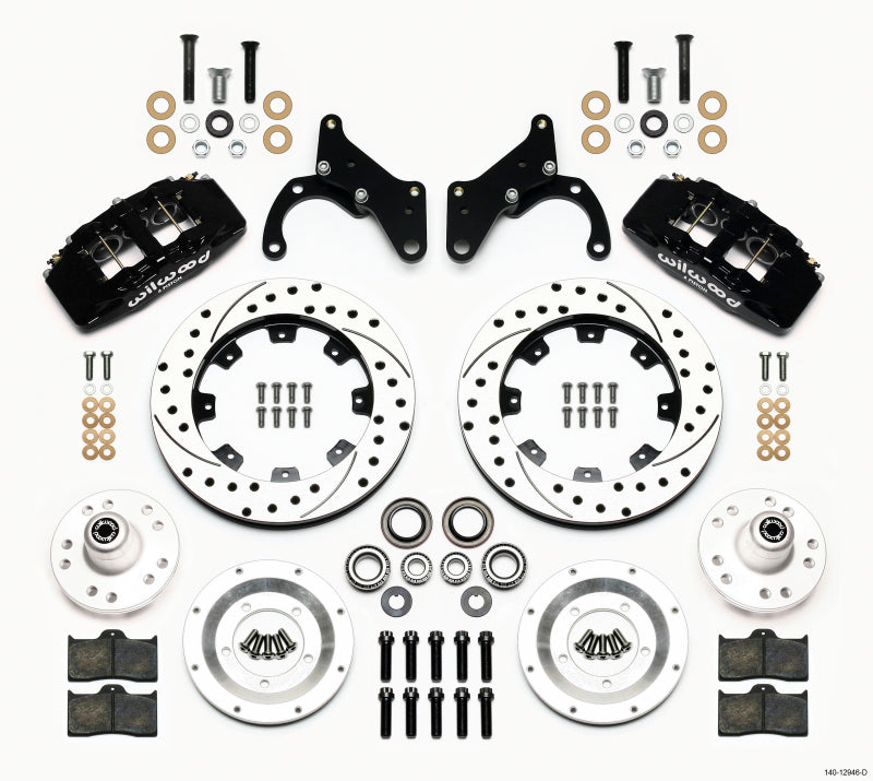 Wilwood Dynapro 6 Front Hub Kit 12.19in Drilled 69-70 Impala Drum/Disc 69-82 Vette - Mammoth Racing -