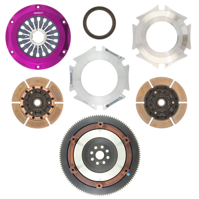 Exedy 2005-2005 Saab 9-2x Aero H4 Hyper Twin Cerametallic Clutch Sprung Center Disc Pull Type Cover - Mammoth Racing -