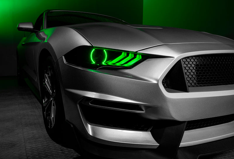 Oracle 18-21 Ford Mustang Dynamic DRL Upgrade w/ Halo Kit & Sequential Turn Signal - ColorSHIFT - Mammoth Racing -
