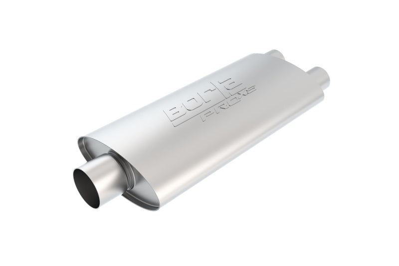 Borla Pro-XS 3in, 2-1/2in, 19in x 9-1/2in x 4in Oval Cen/Dual Turbo XL Muffler - My Store