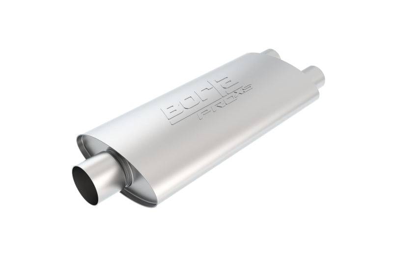 Borla Pro-XS 3in, 2-1/2in, 19in x 9-1/2in x 4in Oval Cen/Dual Turbo XL Muffler - Mammoth Racing -