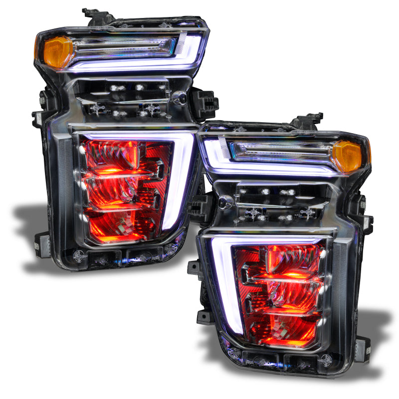 Oracle 20-21 Chevy Silverado HD 2500/3500 RGB Headlight Demon Eye Kit - ColorSHIFT w/o Controller - Mammoth Racing -